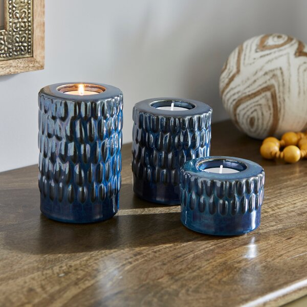 Set of 3 Zen Ceramic 2-in-1 Candle Holders