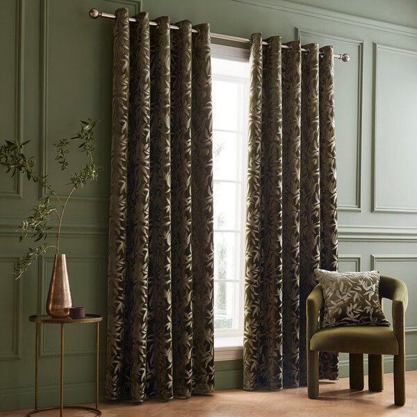 Asami Cut Velvet Eyelet Curtains