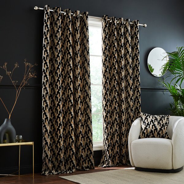 Lori Velvet Eyelet Curtains