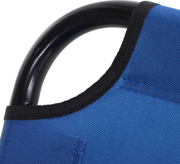 Outsunny Folding Sun Lounger: Adjustable 5-Position Backrest, Lightweight Poolside & Sunbathing Recliner, Blue Aosom UK