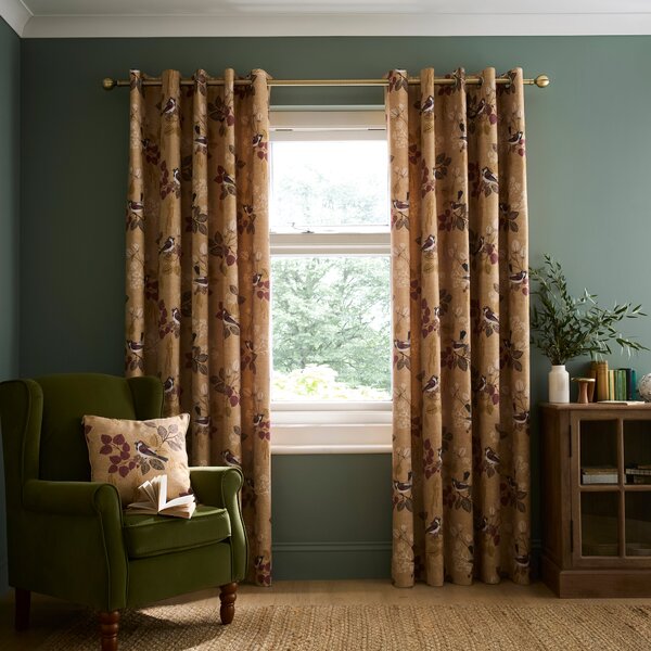 House Sparrow Bird Eyelet Curtains