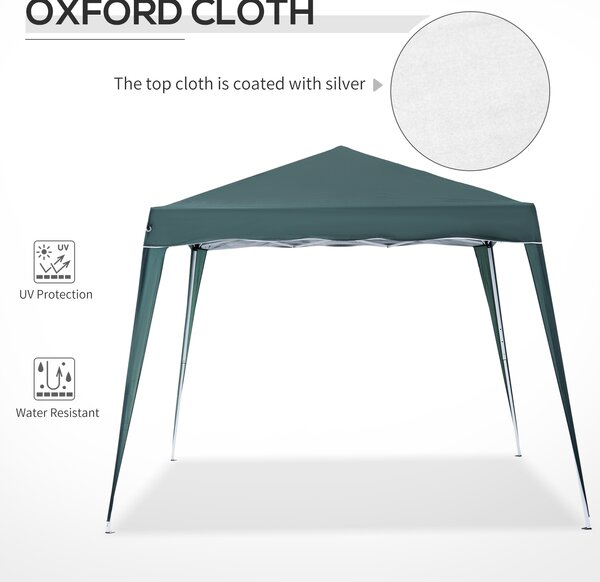 Outsunny Spacious Pop-Up Gazebo Tent, 3x3m, Quick Setup for Garden and Outdoor Use, Green