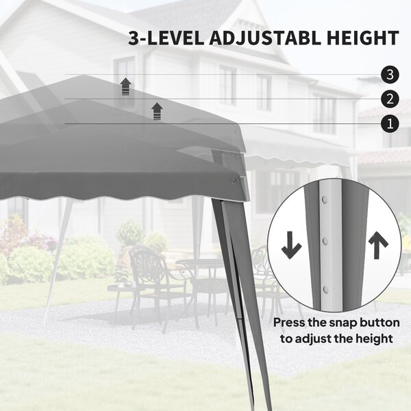 Outsunny 2.5 x 2.5M Pop up Garden Tent - Grey