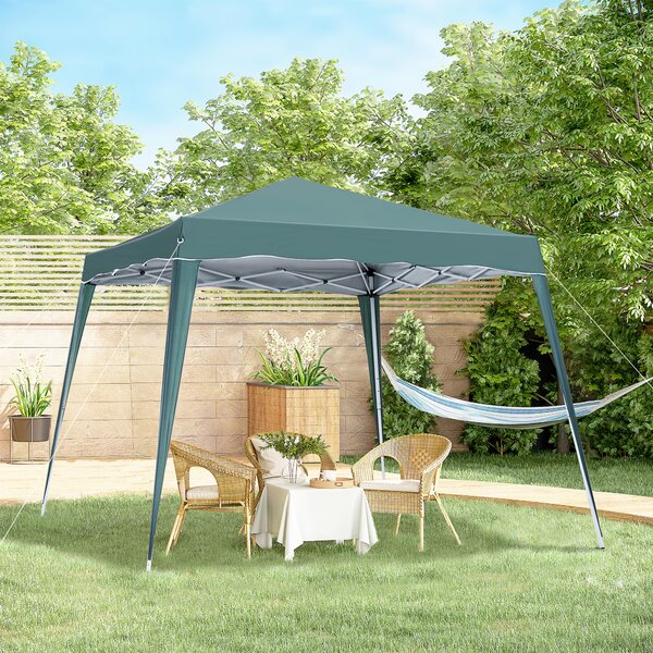 Outsunny Spacious Pop-Up Gazebo Tent, 3x3m, Quick Setup for Garden and Outdoor Use, Green