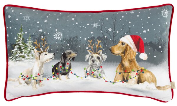 EvansLichfield Xmas Dog Rectangle Cushion