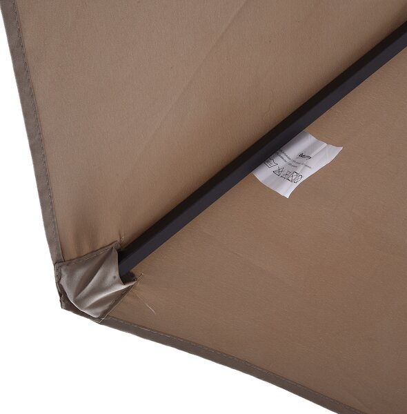 Outsunny 4.6m Garden Parasol Double-Sided Sun Umbrella Patio Market Shelter Canopy Shade Outdoor Tan - NO BASE