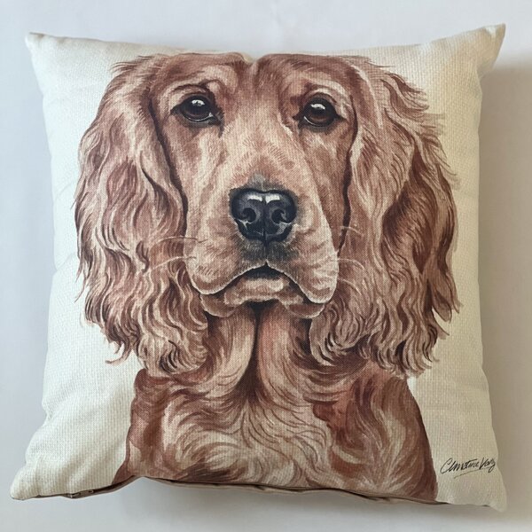 Christine Varley Cocker Spaniel Square Cushion