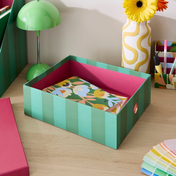 Elements Sutton Stripe A4 Storage Box