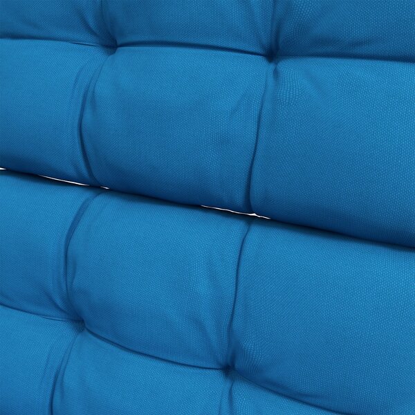 Outsunny Garden Seating Comfort: Plush Turquoise Cushions with Backrest Ties for Patio Bliss Aosom UK