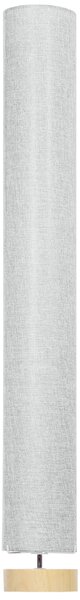 HOMCOM 120H cm Wooden Base Fabric Floor Lamp with Linen Fabric, Grey Aosom UK