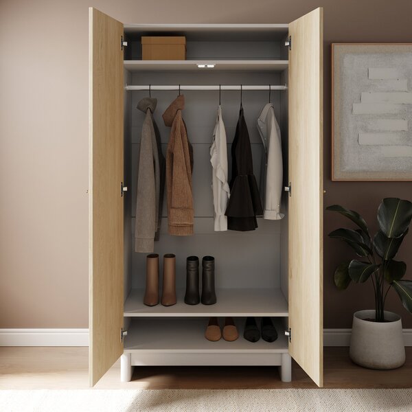 Maeva Double Wardrobe, Light Oak Effect