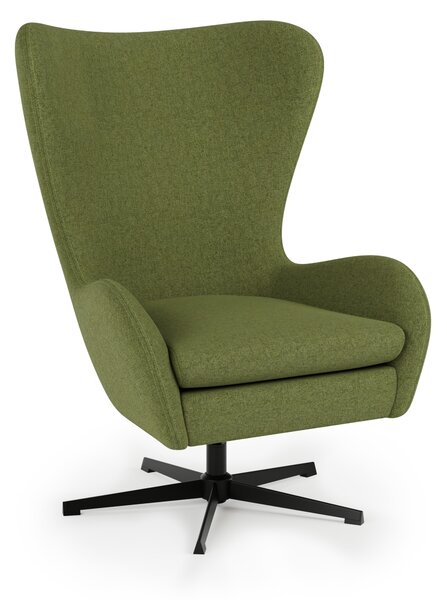 Kuvert Soft Marl Swivel Chair, Moss