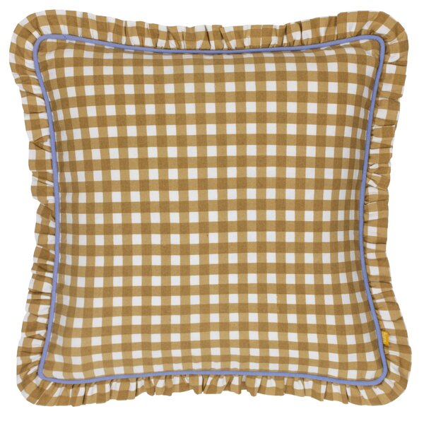 Furn. Maude Gingham Cotton Square Cushion