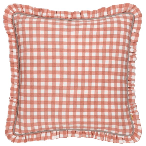 Furn. Maude Gingham Cotton Square Cushion