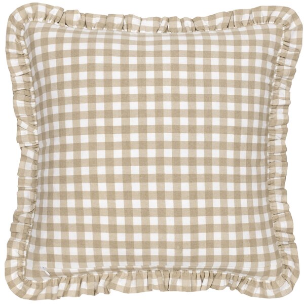 Furn. Maude Gingham Cotton Square Cushion