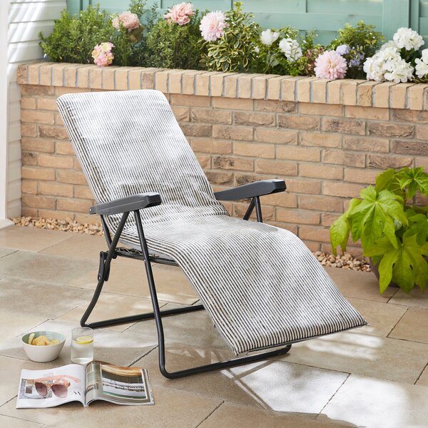 Padded Foldable Striped Lounger