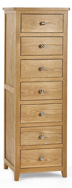 Jenkins 7 Drawer Narrow Chest, Oak