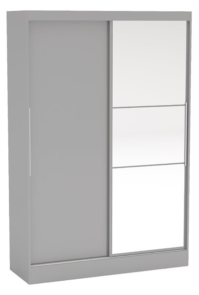 Lynx 132cm Sliding Double Wardrobe, Mirrored