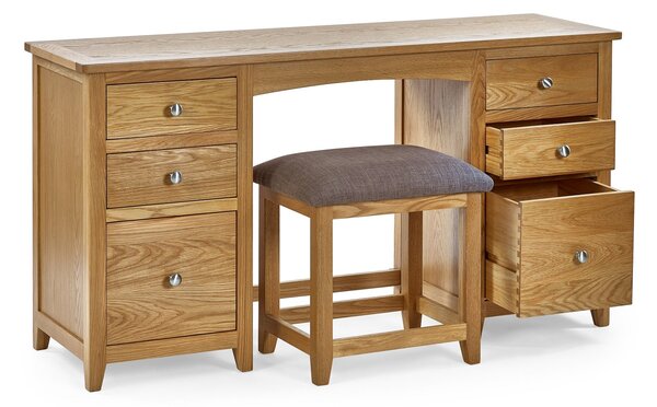 Jenkins Twin Dressing Table and Stool, Oak