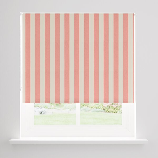 Beatrice Stripe Coral Blackout Roller Blind