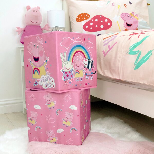 Set of 2 3.6L Peppa Pig Storage Cubes