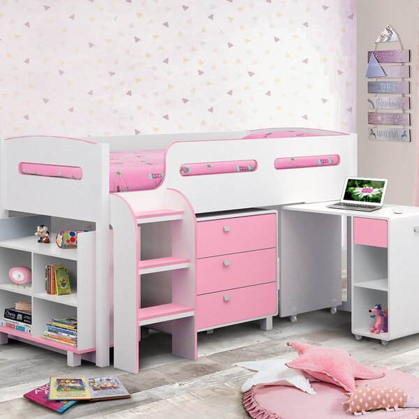 Kimbo Cabin Bed Pink/White