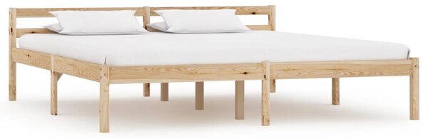 Bed Frame without Mattress Solid Pine Wood 160x200 cm