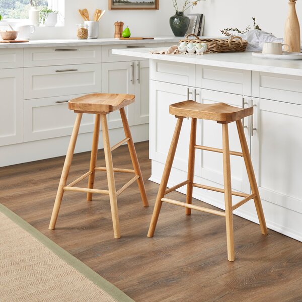 Loxwood Counter Height Bar Stool, Solid Oak