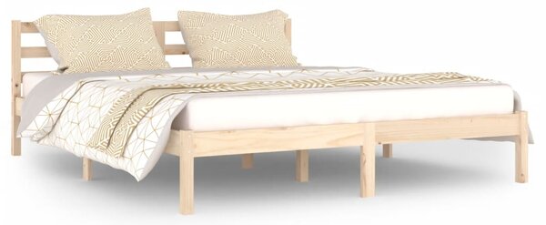 Bed Frame without Mattress Solid Wood Pine 160x200cm