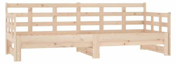 Pull-out Day Bed without Mattress Solid Wood Pine 2x(90x200) cm