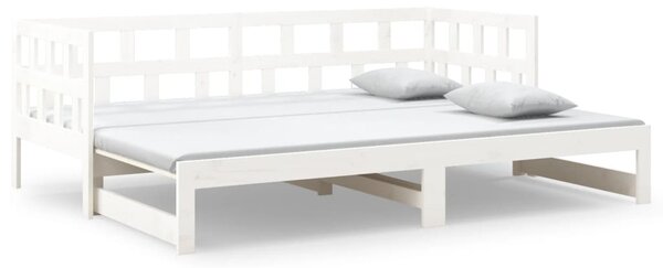 Pull-out Day Bed without Mattress White 2x(90x200) cm