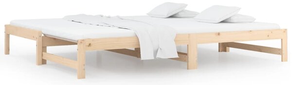 Pull-out Day Bed without Mattress 2x(90x190) cm Solid Wood Pine