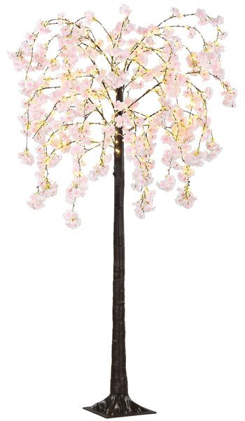 HOMCOM 450 LED Light Decorative Artificial Blossom Tree - Pink Aosom UK