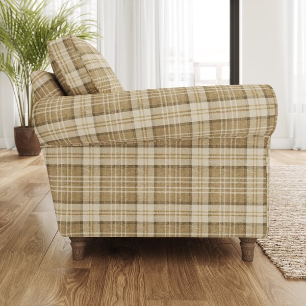 Flori Woven Check Fabric Orkney Armchair