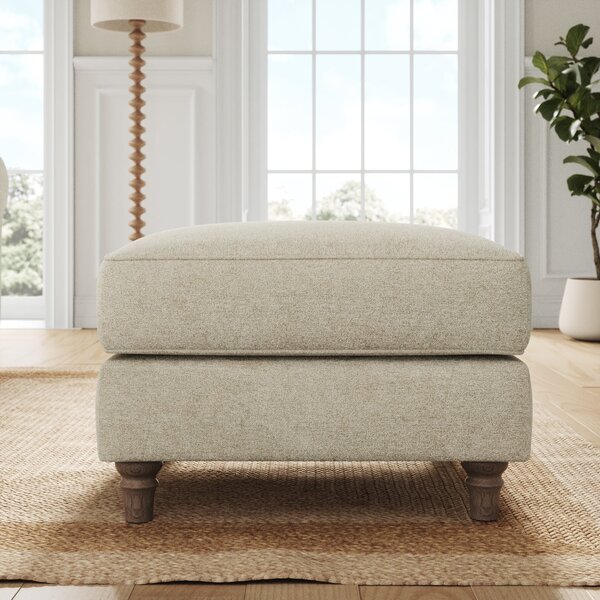 Flori Soft Chenille Footstool