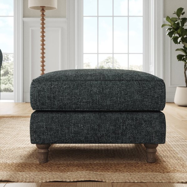 Flori Chunky Chenille Footstool