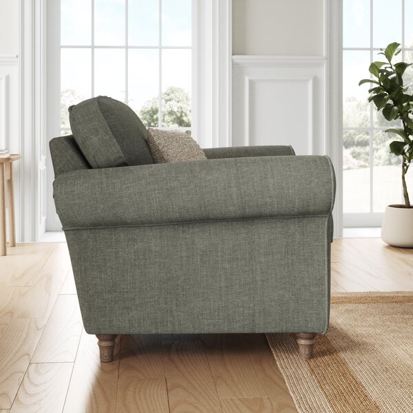 Flori Tonal Plush Chenille Armchair