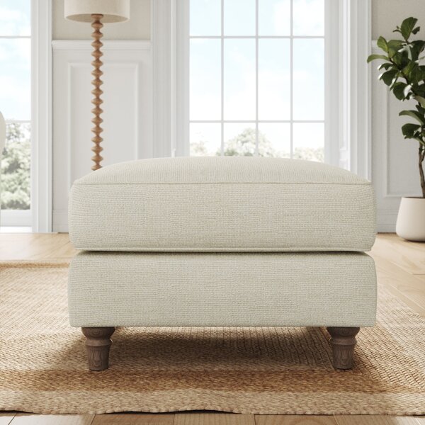 Flori Chunky Chenille Footstool