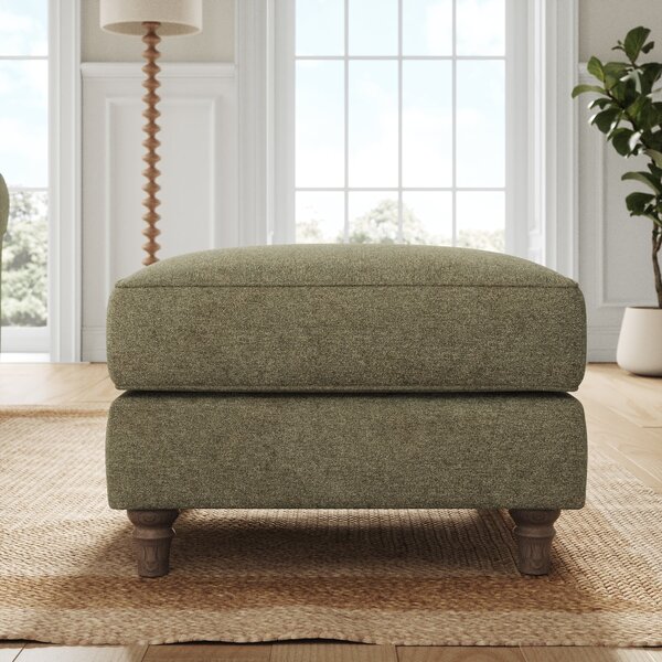 Flori Soft Chenille Footstool