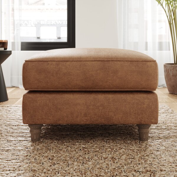 Flori Arizona Faux Leather Footstool