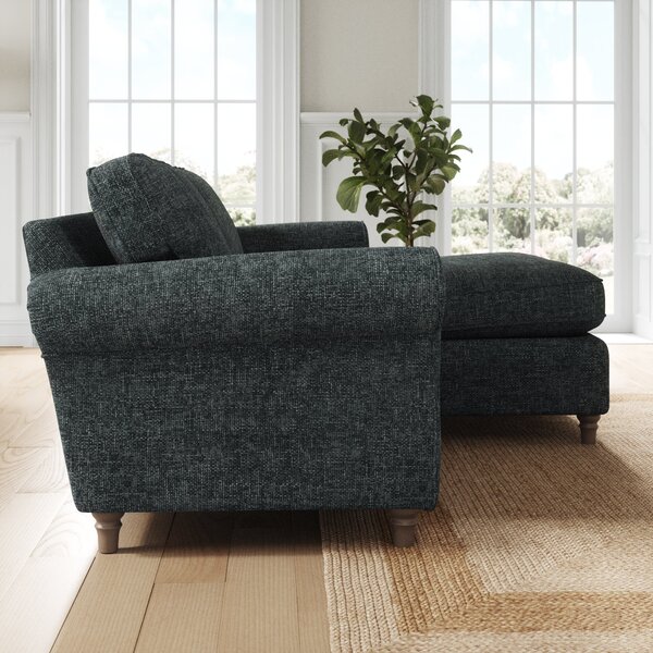 Flori Chunky Chenille Corner Chaise Sofa