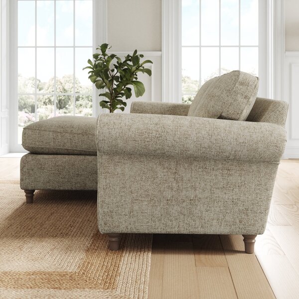 Flori Chunky Chenille Corner Chaise Sofa