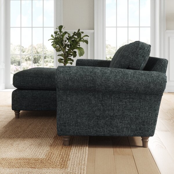 Flori Chunky Chenille Corner Chaise Sofa