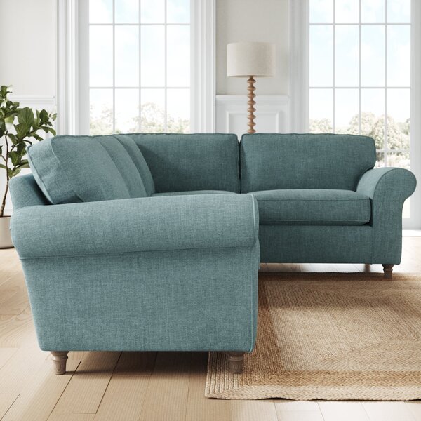 Flori Tonal Plush Chenille Corner Sofa