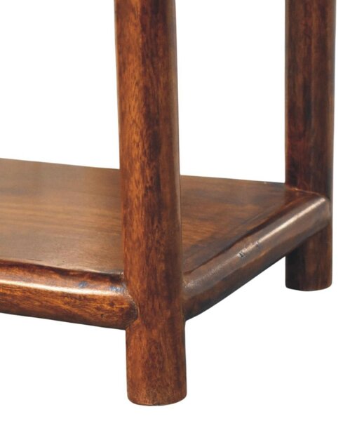 Wooden Nightstand with Drawer and Open Shelf, Hand‑finished Side Table for Home Display, 35L x 45W x 50H cm, Brown Aosom UK