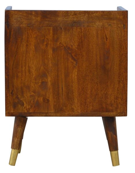 Mini Nightstand with Space-Saving Storage, Durable Side Table with Spacious Drawer & Single Shelf for Bedroom, Brown Aosom UK