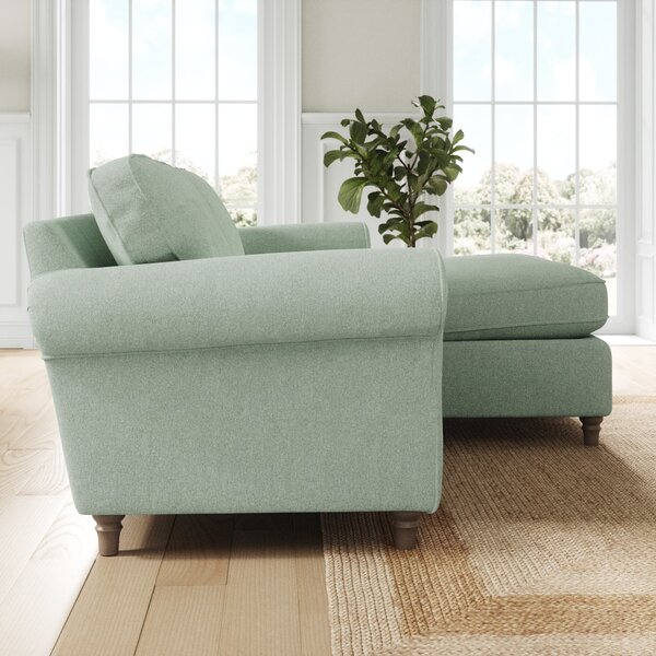 Flori Soft Chenille Corner Chaise Sofa