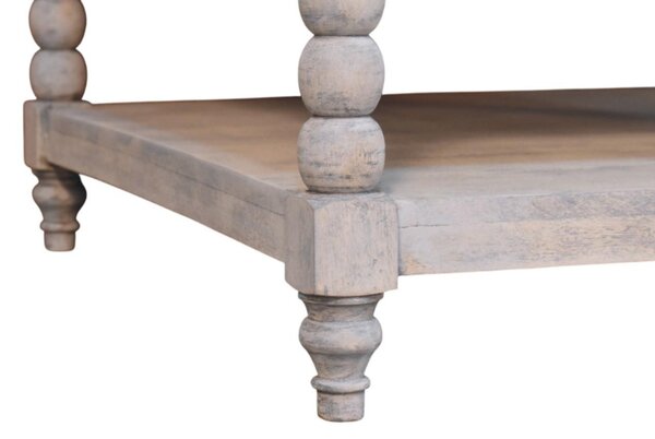 Wood Coffee Table with Open Storage Slot, Side Table with Durable Hand-Finished Circular Design for Living Room, 80L x 80W x 45H cm, Beige Aosom UK