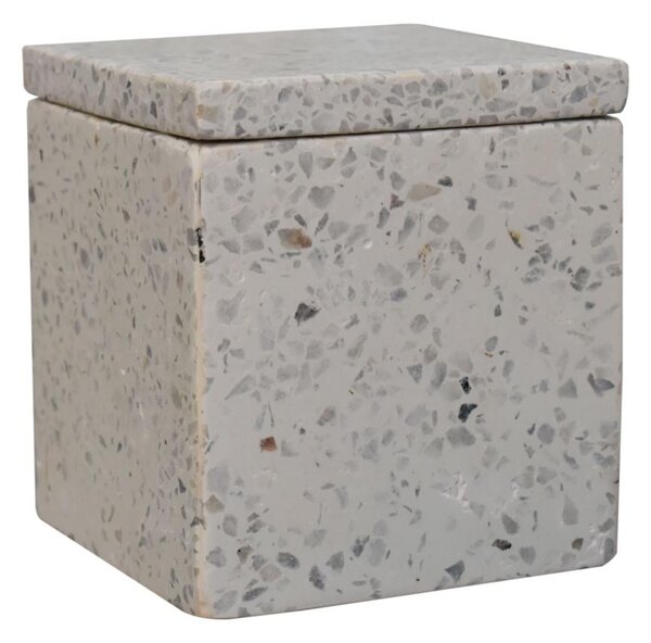 5-Piece Marble Bathroom Set with Timeless Design, Hand-finished Artisan Pieces with Versatile Styling, 7.5L x 7.5W x 19H cm, White Aosom UK
