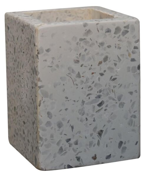 5-Piece Marble Bathroom Set with Timeless Design, Hand-finished Artisan Pieces with Versatile Styling, 7.5L x 7.5W x 19H cm, White Aosom UK
